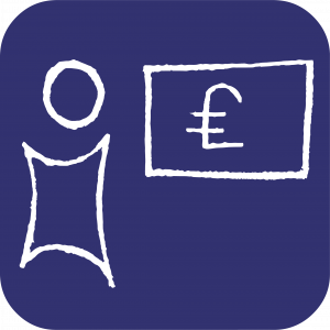 Grants Graphic image of person and money